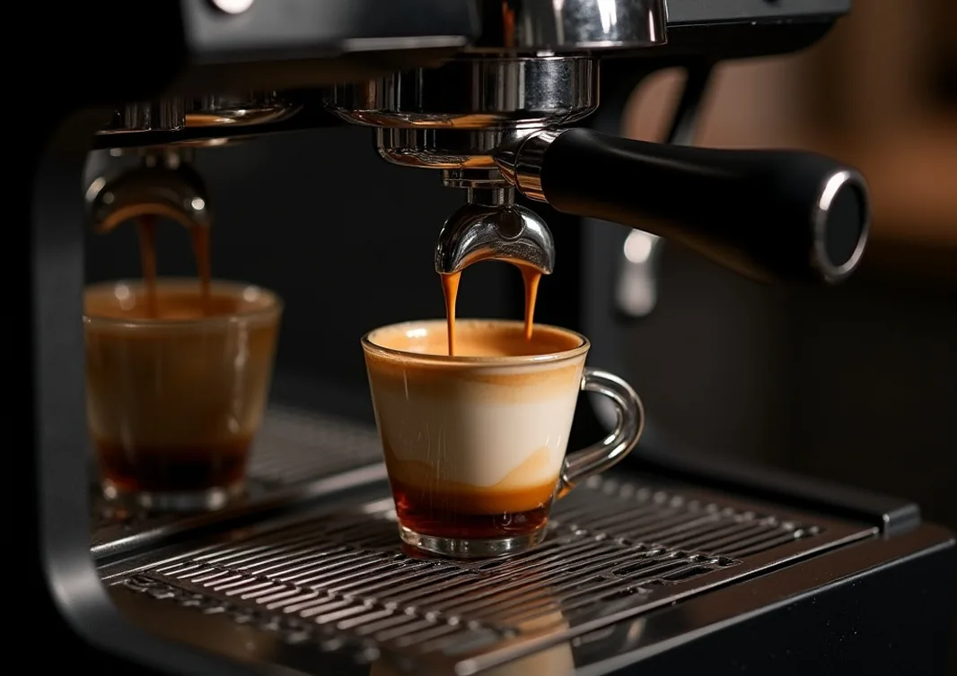 Espresso machine with crema